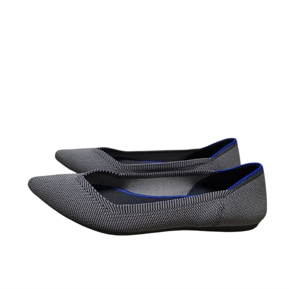 ROTHYS THE POINT GRAY BALLET FLATS 7